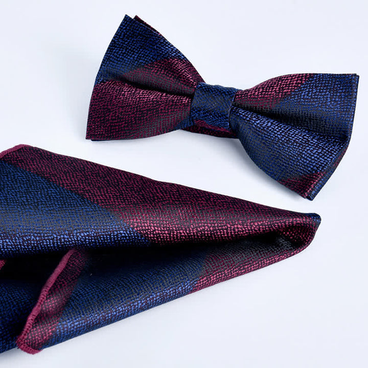 Set di 2 papillon formali da uomo bordeaux da uomo - Stile n. 3 - image 3