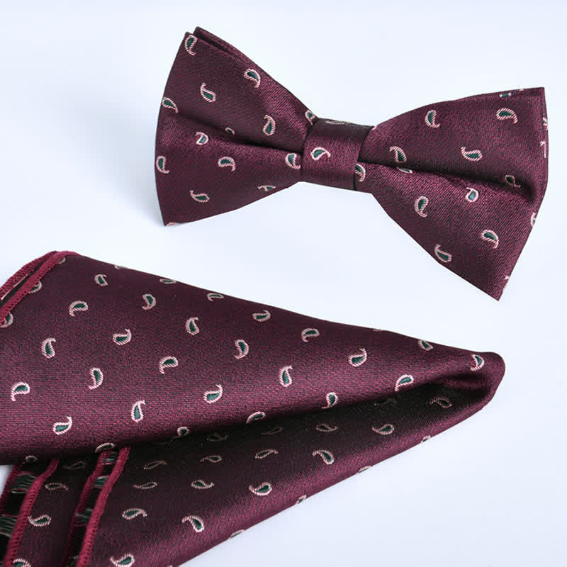 Set di 2 papillon formali da uomo bordeaux da uomo - Stile n. 4 - image 4