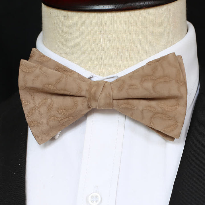 Papillon da uomo in tessuto a grana di vite color cachi - Stile n. 5 - image 10