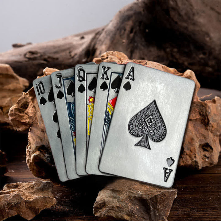 Cintura in pelle con fibbia da poker per gioco da casinò fai da te da uomo - Poker - Senza cintura - image 0