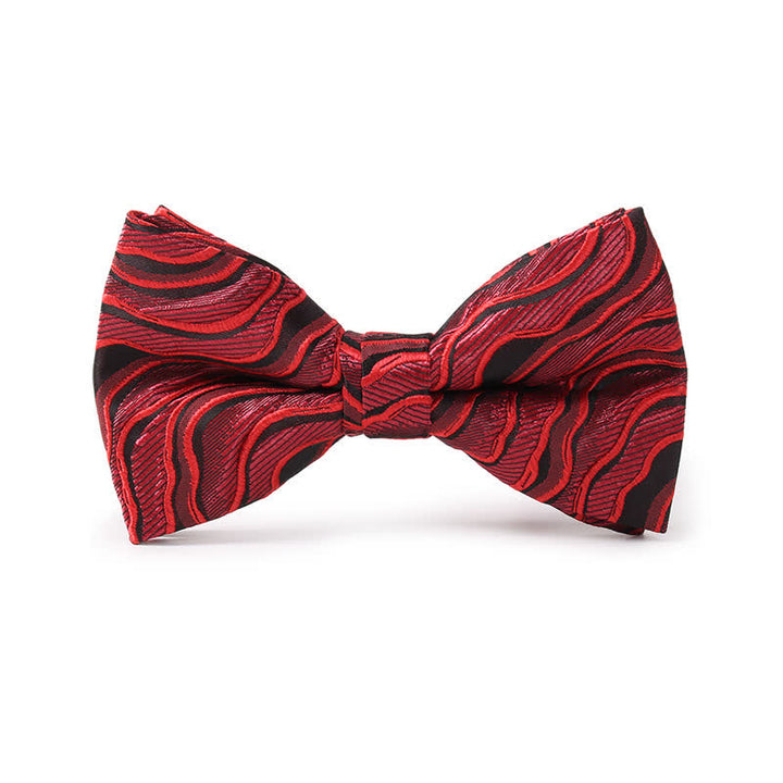 Papillon doppio strato stampato con onde oceaniche da uomo - Rosso - image 0