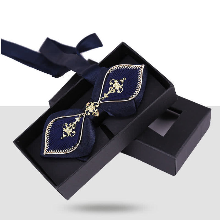 Papillon da uomo con motivo floreale dorato a forma di ramo di uccello - Marina Militare - image 7