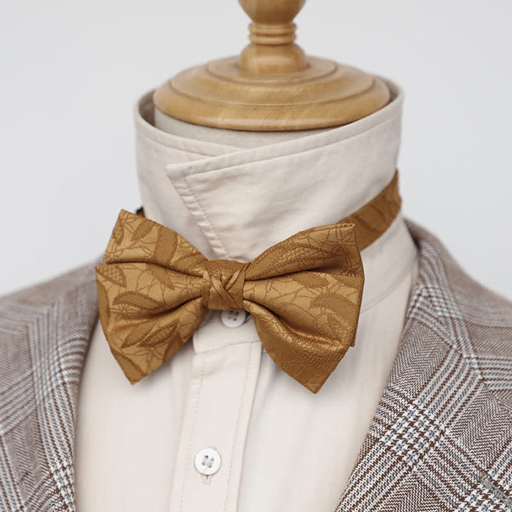 Papillon da uomo con motivo a foglie vintage - image 1