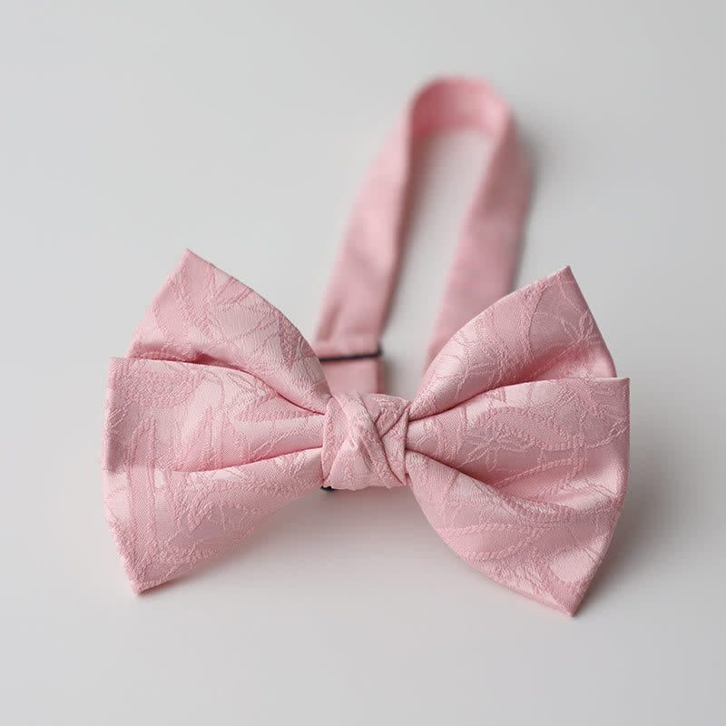 Papillon da uomo con motivo a foglie vintage - Rosa - image 11