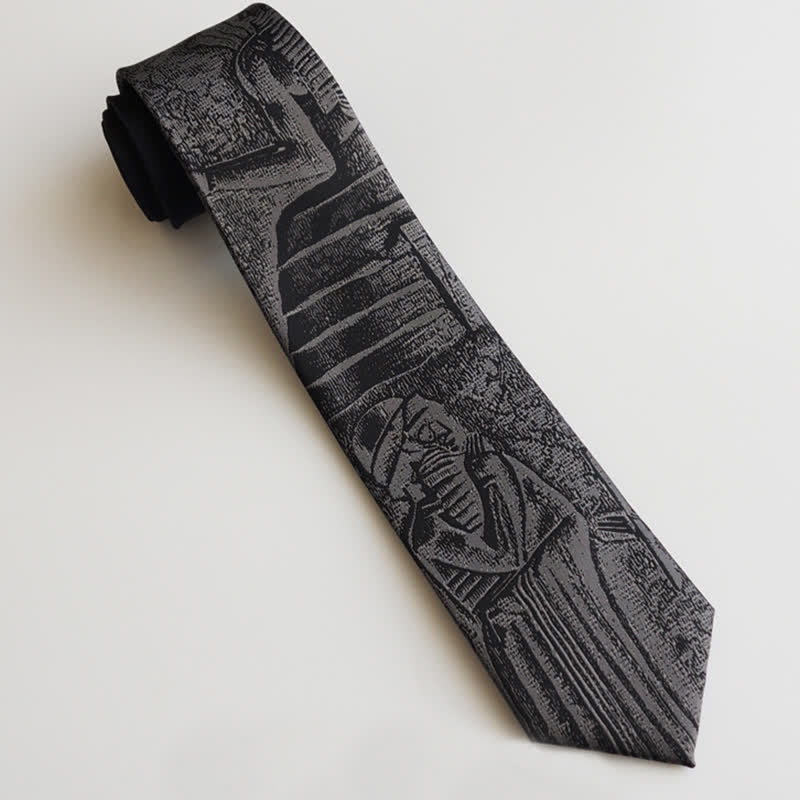 Cravatta nera da uomo con codice di Hammurabi - image 1
