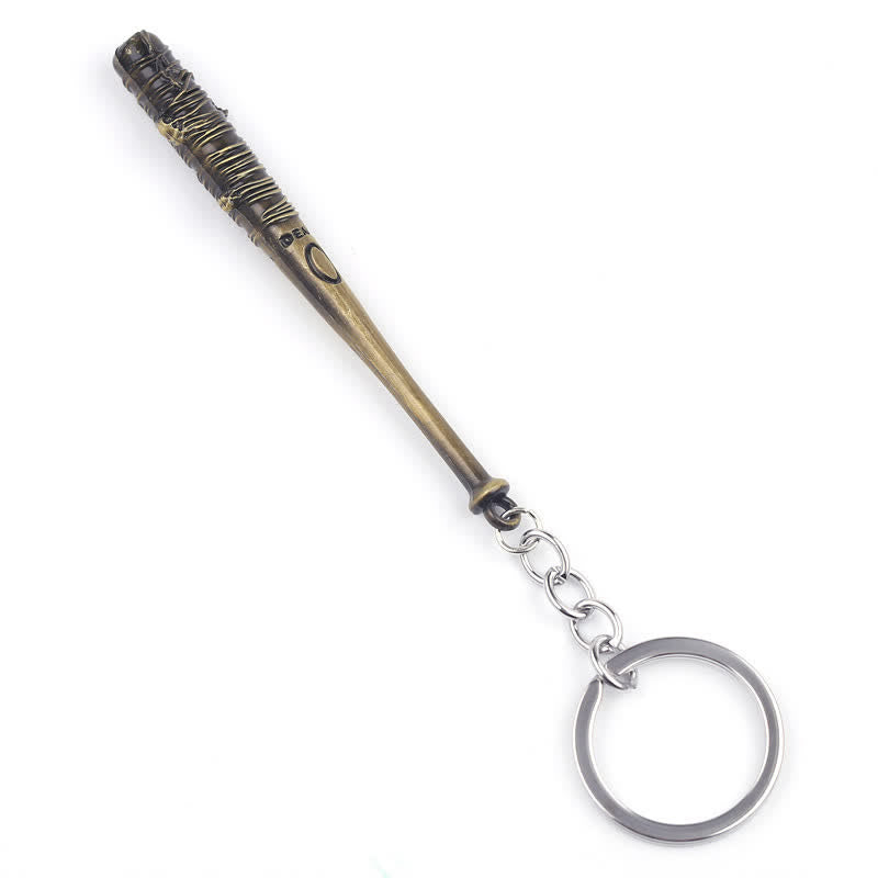 Portachiavi con ciondolo a forma di mazza da baseball con punta affilata - Oro antico - image 2