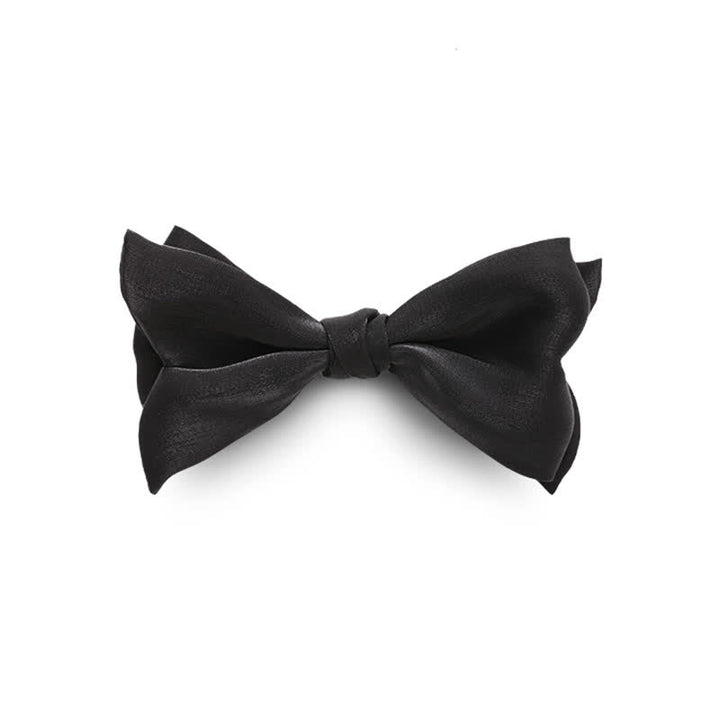 Papillon da uomo a forma di coda di pesce brillante per abito da sposa - Nero - image 10