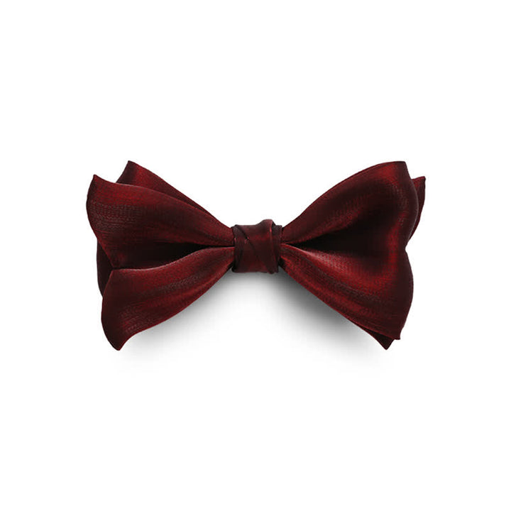 Papillon da uomo a forma di coda di pesce brillante per abito da sposa - Borgogna - image 7