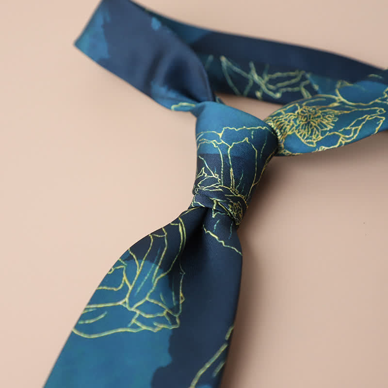 Cravatta da uomo con motivo floreale, elegante e retrò - Stile n. 17 - image 21