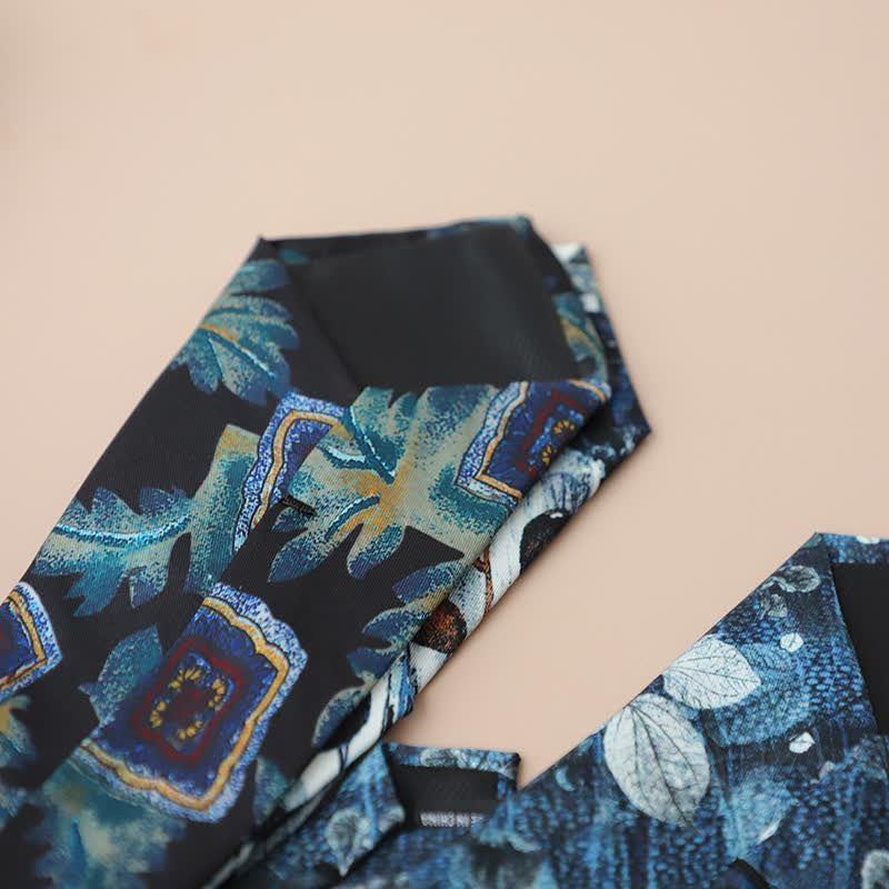Cravatta da uomo con motivo floreale, elegante e retrò - image 5