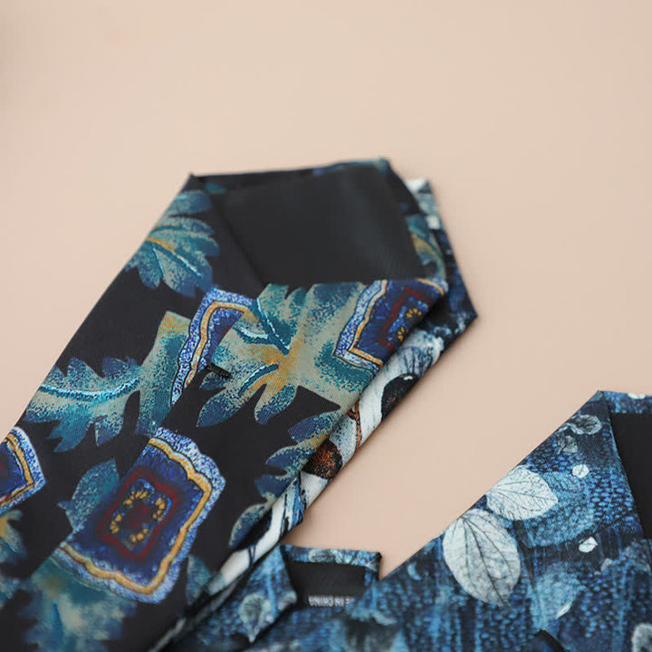 Cravatta da uomo con motivo floreale, elegante e retrò - image 5