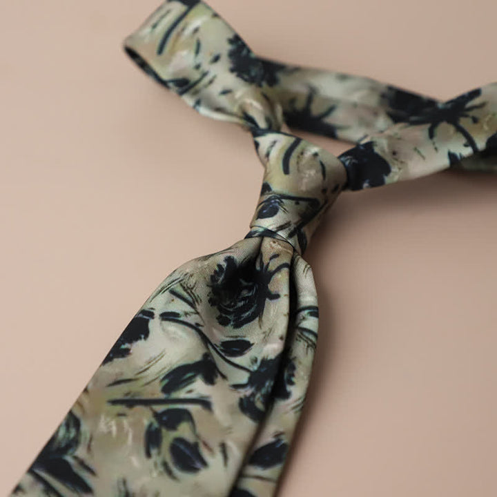 Cravatta da uomo con motivo floreale, elegante e retrò - Stile n. 9 - image 13