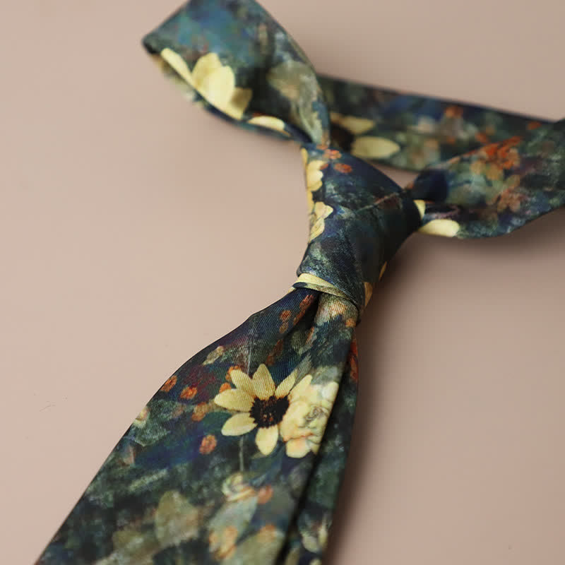 Cravatta da uomo con motivo floreale, elegante e retrò - Stile n. 15 - image 19