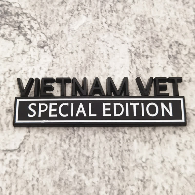 Distintivo per auto adesivo in metallo VIETNAM VET EDITION - Bianco e nero - image 5