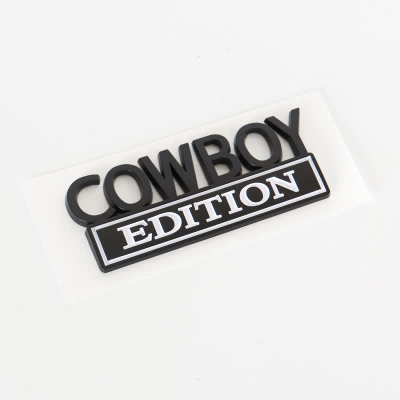 Adesivo ABS COWBOY EDITION Emblema distintivo per auto - Bianco e nero - image 10