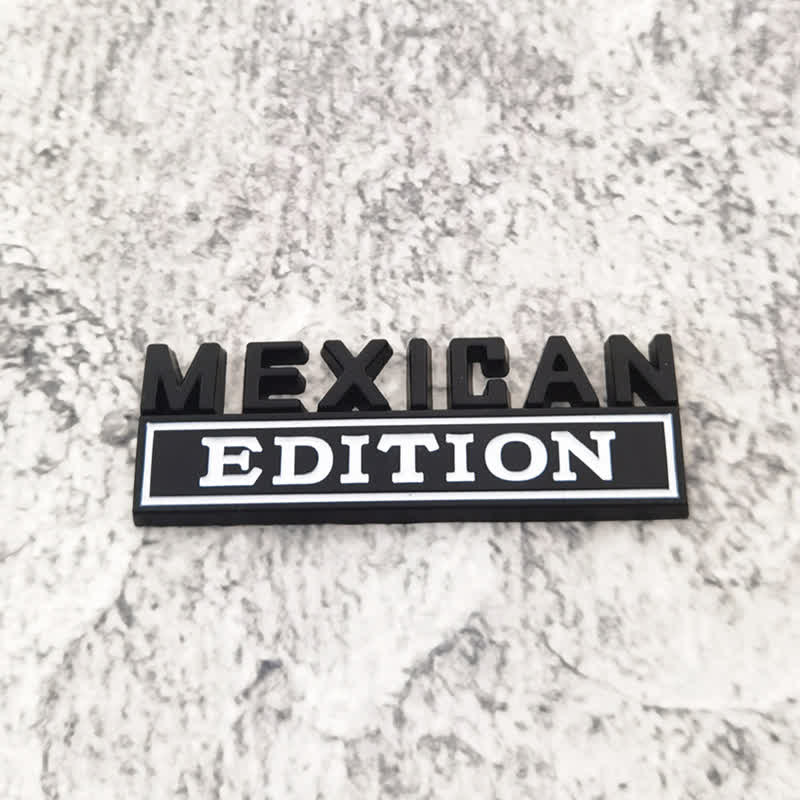 Adesivo in metallo per auto MEXICAN EDITION - Bianco e nero - image 6