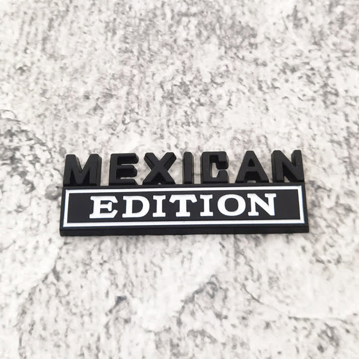 Adesivo in metallo per auto MEXICAN EDITION - Bianco e nero - image 6