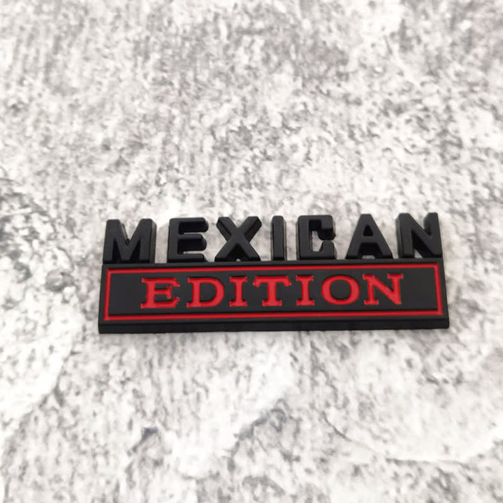 Adesivo in metallo per auto MEXICAN EDITION - Nero e rosso - image 5