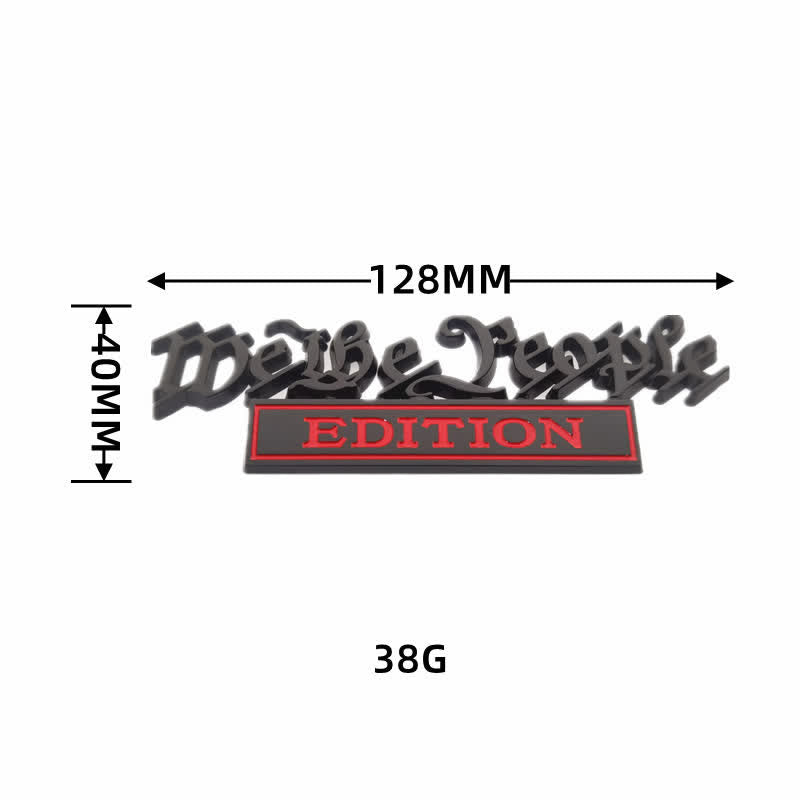 Distintivo per auto adesivo in metallo We The People EDITION - image 5