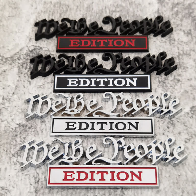 Distintivo per auto adesivo in metallo We The People EDITION - image 0