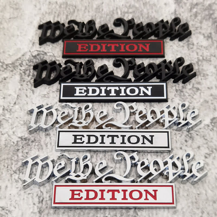 Distintivo per auto adesivo in metallo We The People EDITION - image 0