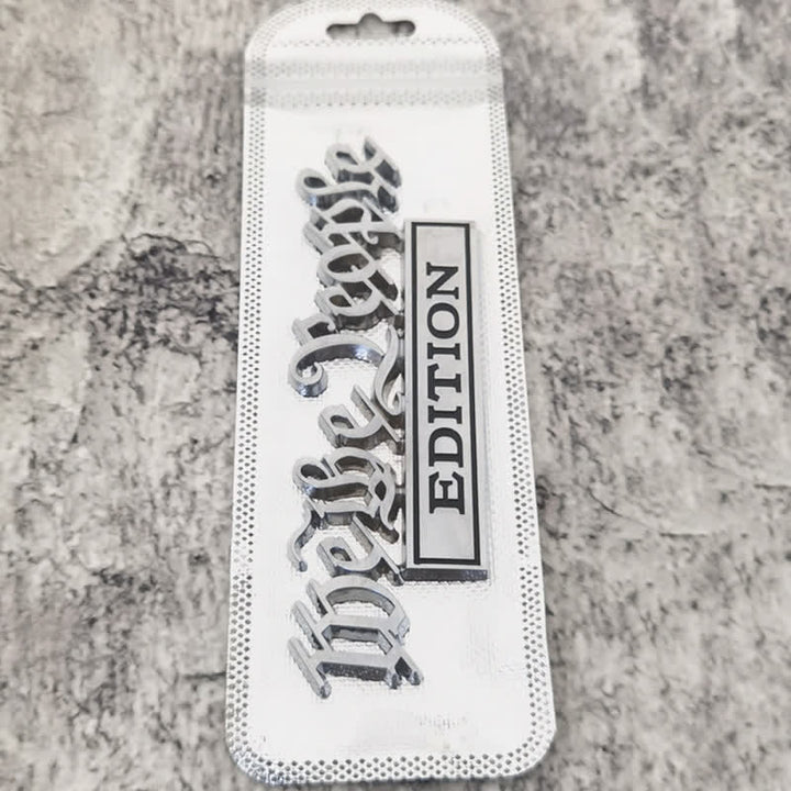 Distintivo per auto adesivo in metallo We The People EDITION - image 2