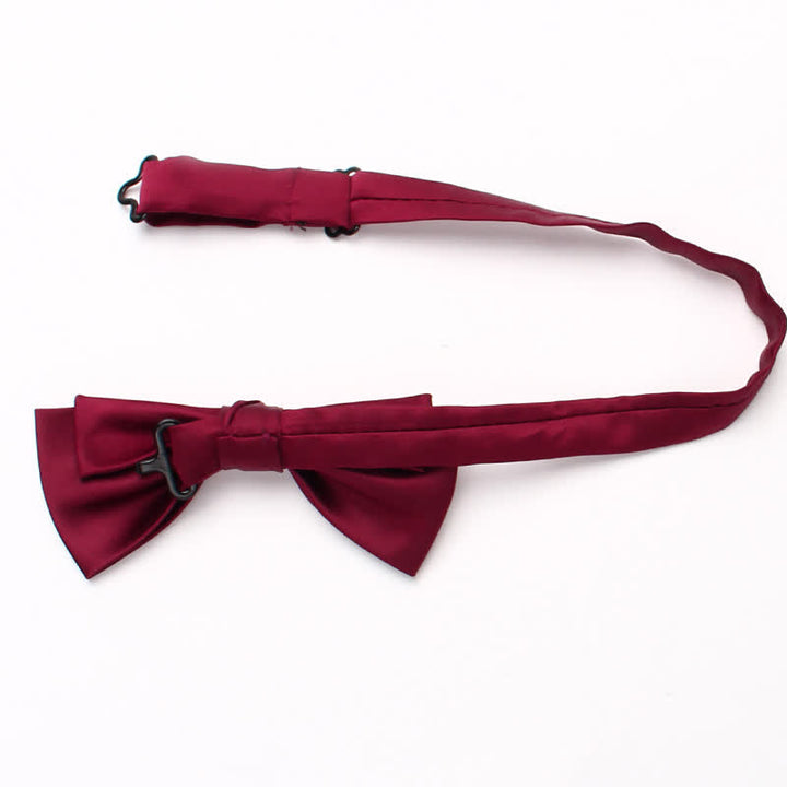 Papillon da uomo elegante, tinta unita, unico, a doppio strato - image 4