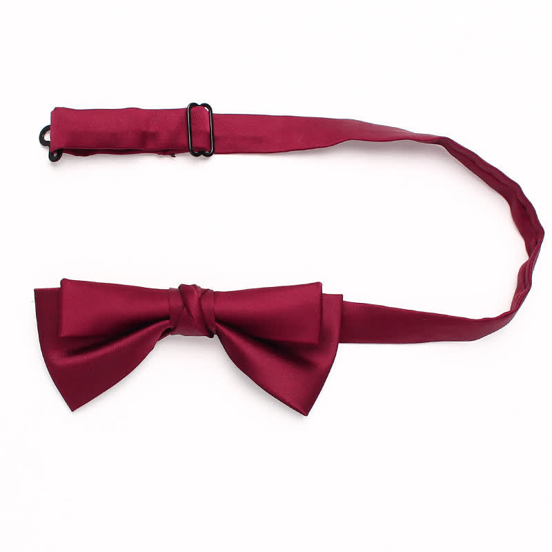 Papillon da uomo elegante, tinta unita, unico, a doppio strato - image 3