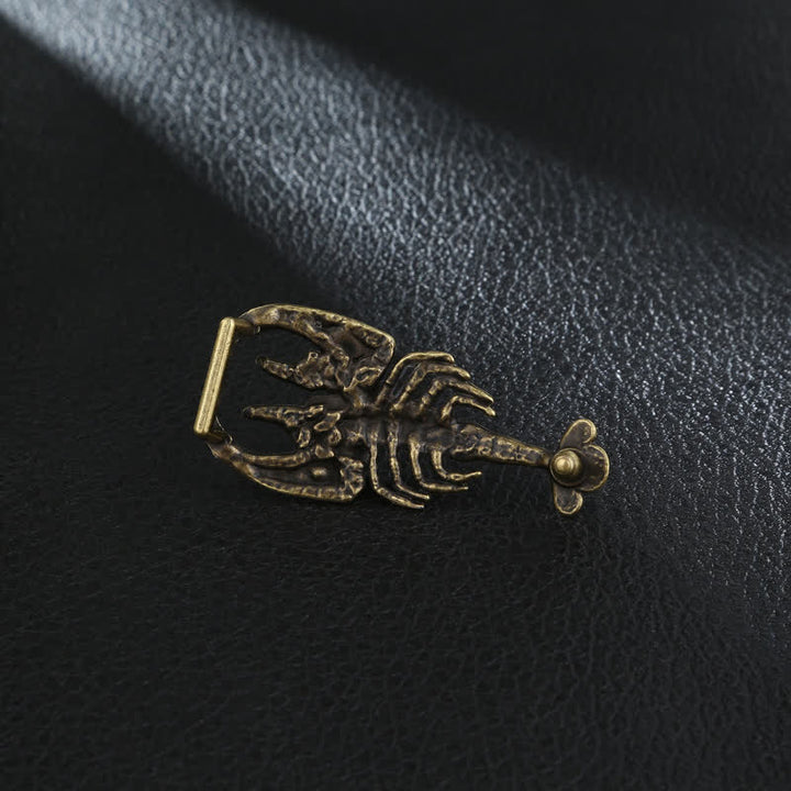 Cintura in pelle con fibbia a forma di mini scorpione fai da te da uomo - image 1