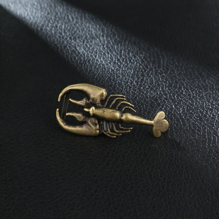 Cintura in pelle con fibbia a forma di mini scorpione fai da te da uomo - Scorpion - Senza cintura - image 0