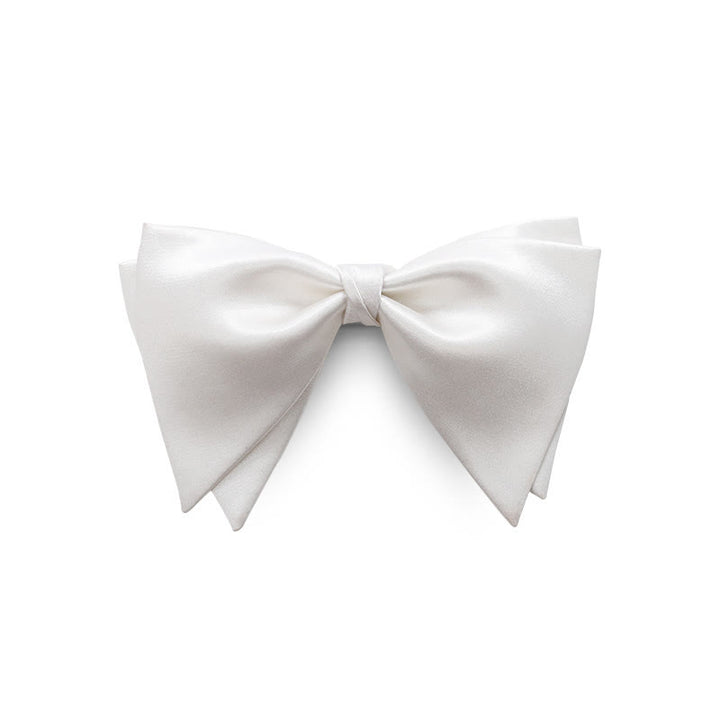 Papillon oversize a punta elegante da sposo per uomo - Bianco - image 11