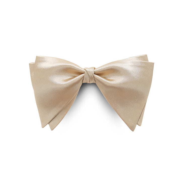 Papillon oversize a punta elegante da sposo per uomo - Champagne - image 13