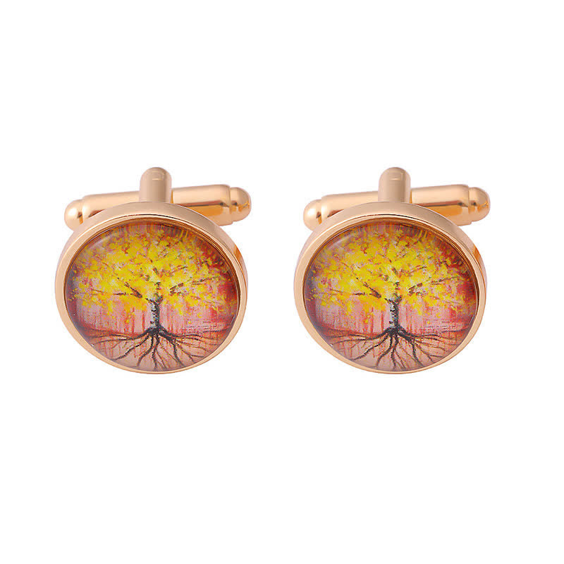 Gemelli da uomo con albero della vita in oro - Oro - image 0