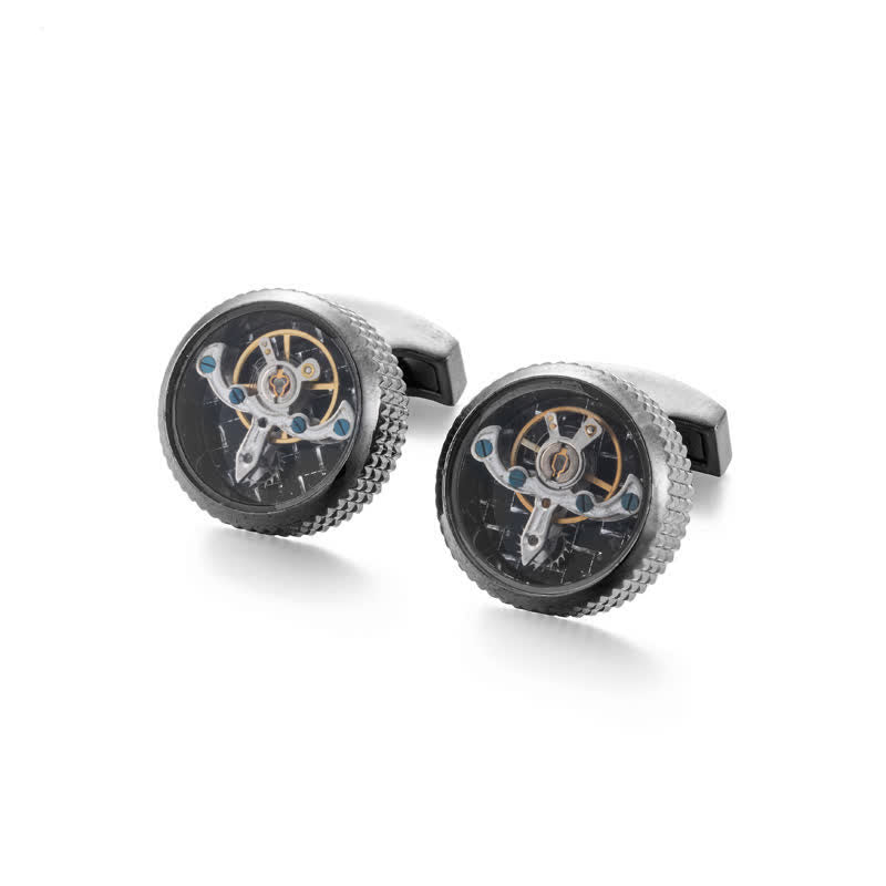 Gemelli da polso da uomo con orologio meccanico Tourbillon - image 3