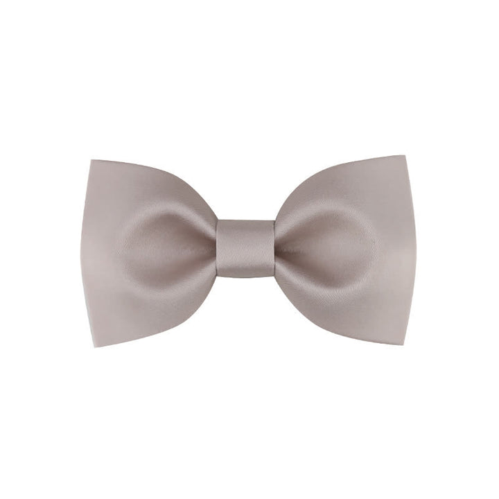 Papillon da sposa classico semplice da uomo, tinta unita - Stile n. 1 - Rosa chiaro - image 15