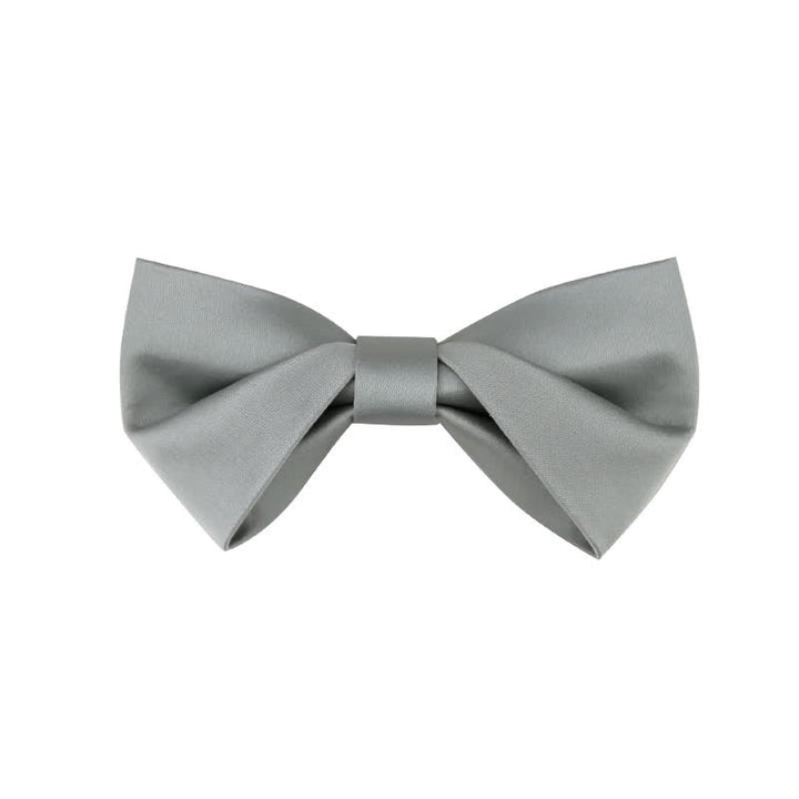 Papillon da sposa classico semplice da uomo, tinta unita - Stile n. 2 - Verdemarescuro - image 14