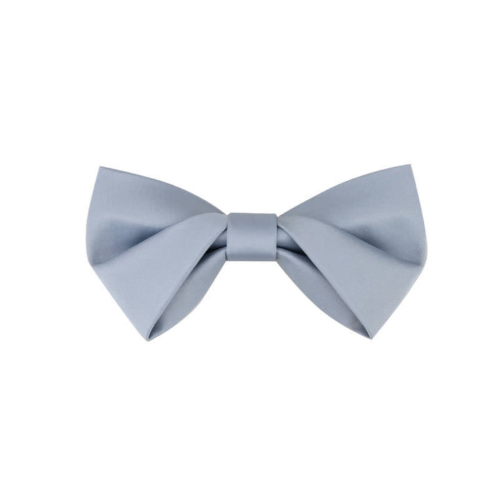 Papillon da sposa classico semplice da uomo, tinta unita - Stile n. 2 - AzzurroCielo Chiaro - image 18