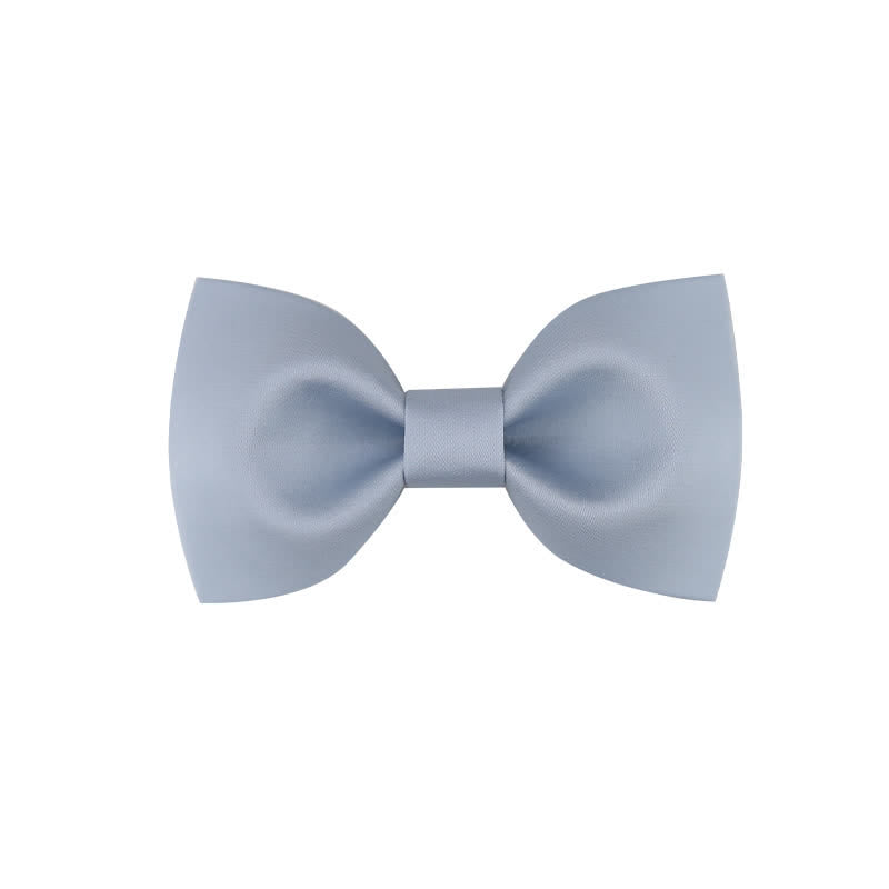 Papillon da sposa classico semplice da uomo, tinta unita - Stile n. 1 - AzzurroCielo Chiaro - image 17
