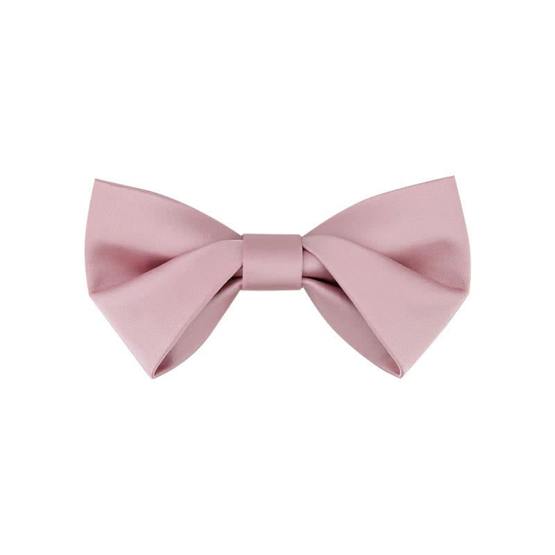 Papillon da sposa classico semplice da uomo, tinta unita - Stile n. 2 - Rosa - image 22