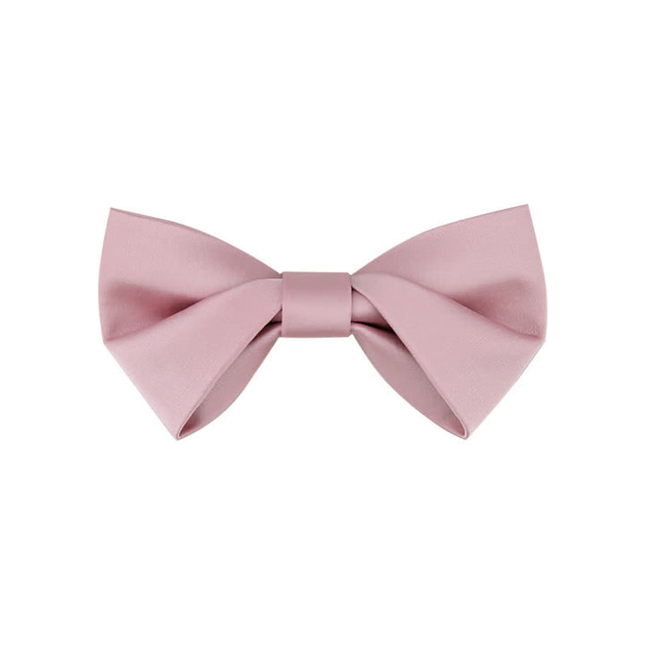 Papillon da sposa classico semplice da uomo, tinta unita - Stile n. 2 - Rosa - image 22