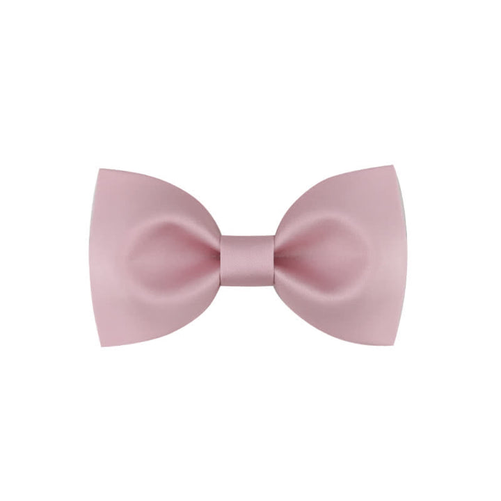 Papillon da sposa classico semplice da uomo, tinta unita - Stile n. 1 - Rosa - image 21