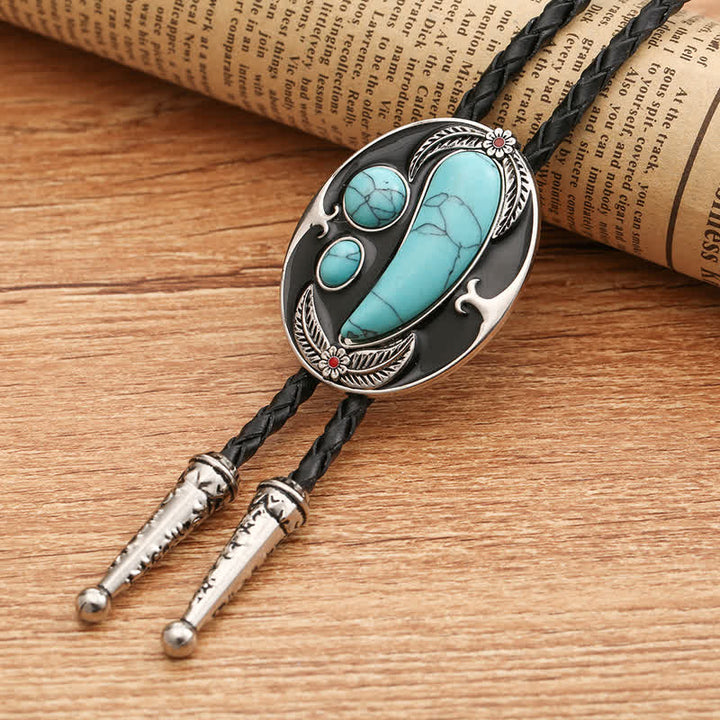 Cravatta Bolo da cowboy in stile indiano turchese - Blu - image 0