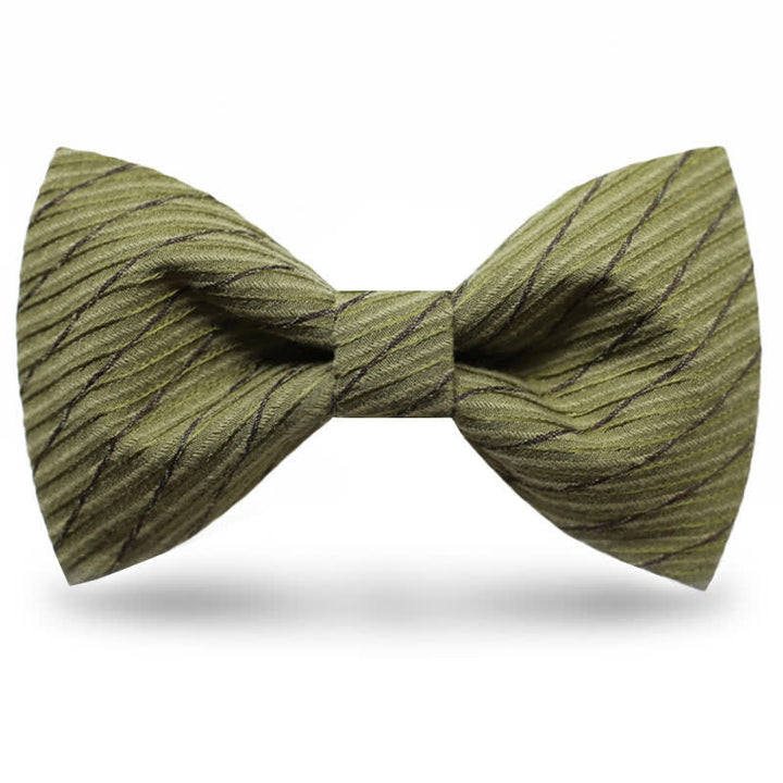 Papillon da sposa in twill della serie verde da uomo - Verde scuro - Stile n. 1 - image 2