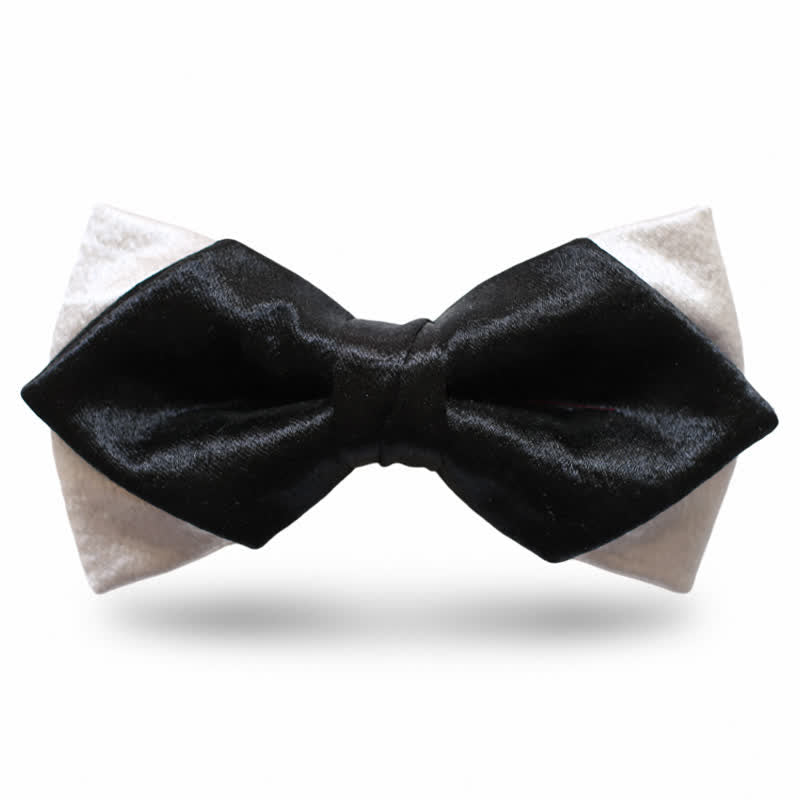 Papillon Gainsboro nero a doppio strato da uomo - Stile n. 4 - image 7