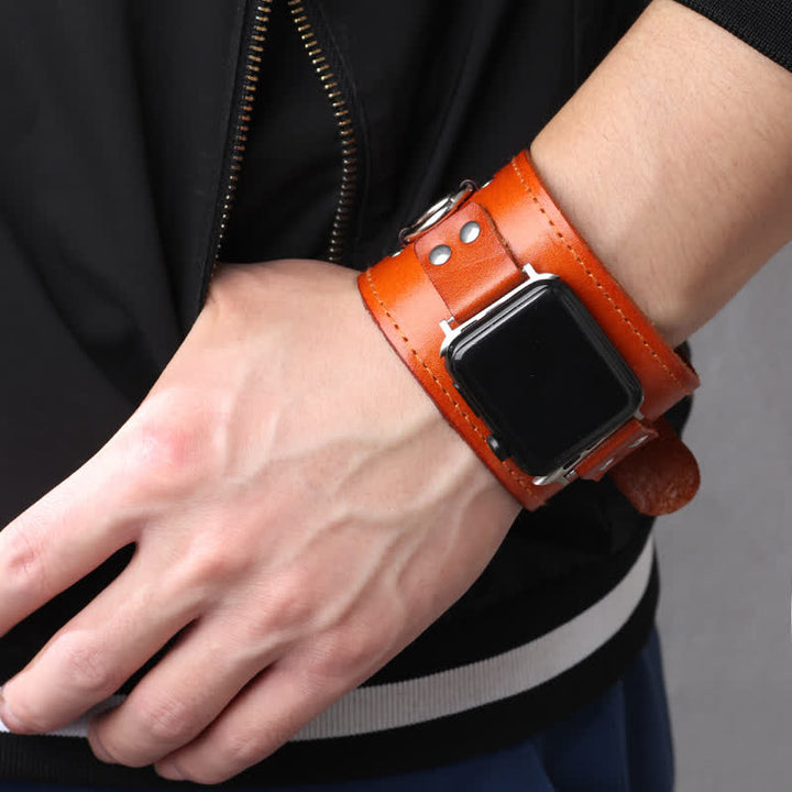 Cinturino per smartwatch Ring Decor in vera pelle - image 1