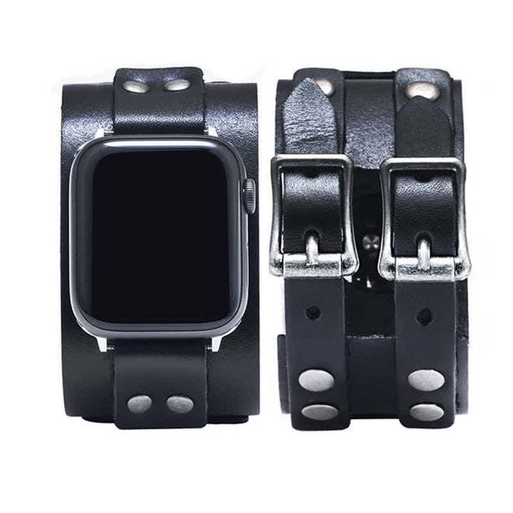 Elegante cinturino doppio in vera pelle per orologio - image 8
