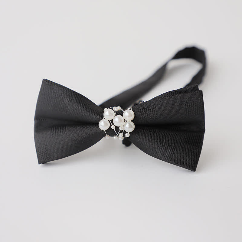 Papillon da sposa nero perlato da uomo con temperamento - Stile n. 11 - image 15