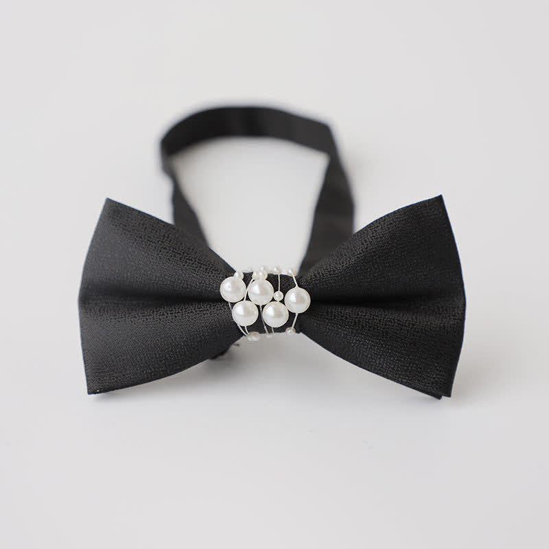 Papillon da sposa nero perlato da uomo con temperamento - Stile n. 6 - image 10