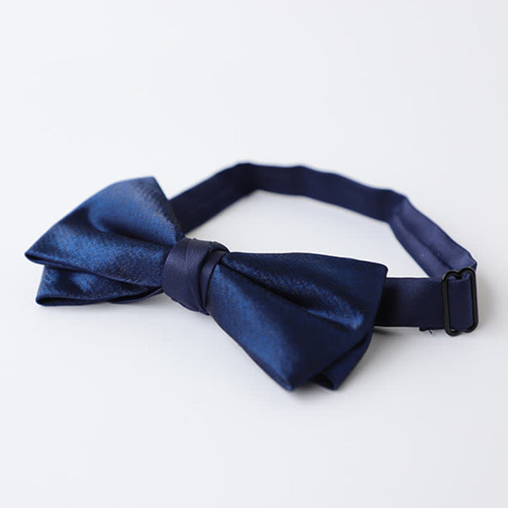 Papillon da uomo blu navy tinta unita - image 4