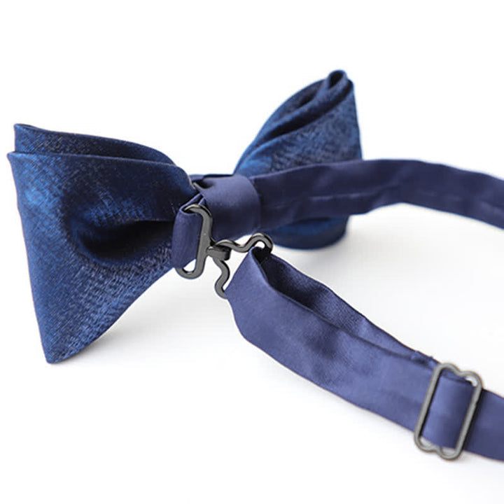 Papillon da uomo blu navy tinta unita - image 3